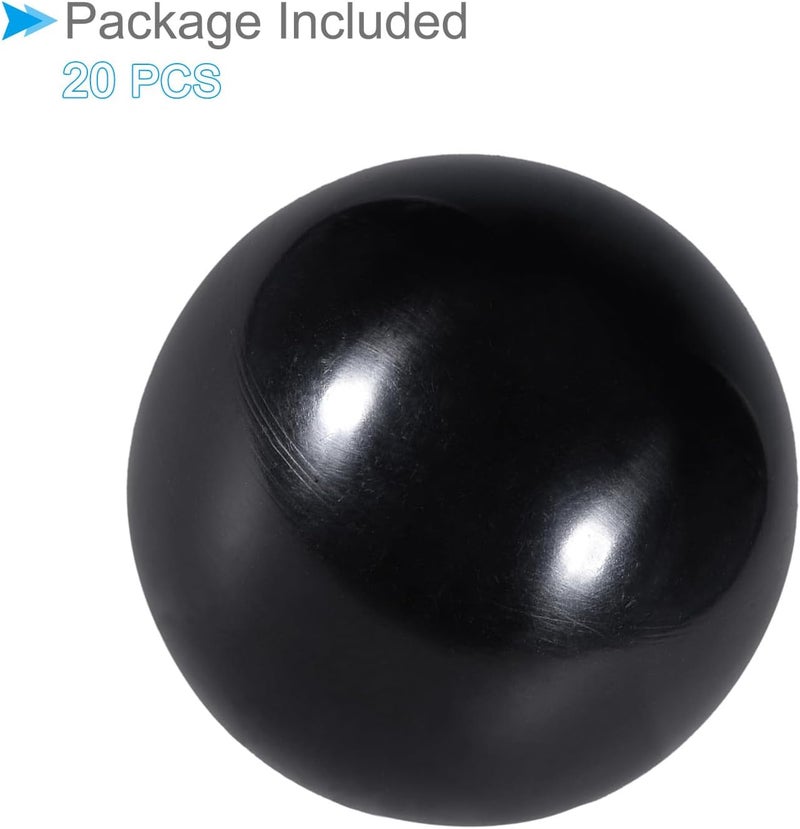 CoCud Thermoset Ball Knobs, M8 Female Thread 32mm Diameter, Plastic Metric Hand Screw Grip Black - (Applications: for Lathe Machinery Lever Handle), 20-Pieces - Image 5